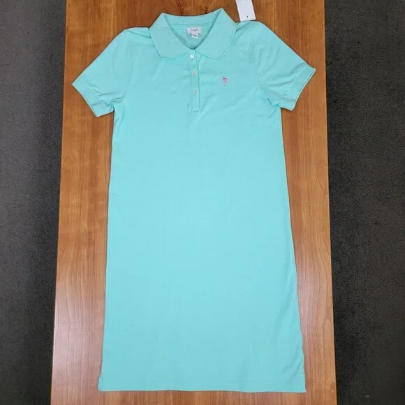 NWT J. Crew Mint Green Short Sleeve Polo T-shirt Dress - XXS - Picture 5 of 13
